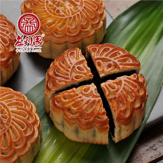 【新品】益利思双黄白莲蓉月饼