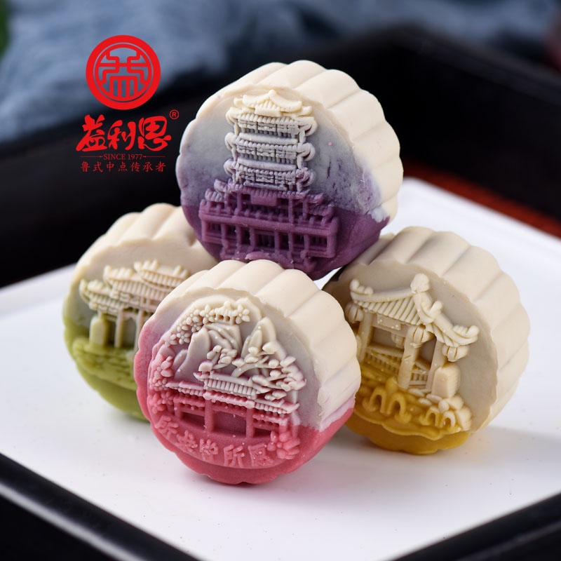 【新品】益利思台式桃山皮幻彩流心月饼 【新品】益利思台式桃山皮幻彩流心月饼
